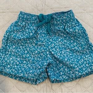 Vilebrequin Floral Teal Swim Shorts with Drawstring